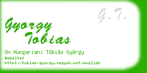 gyorgy tobias business card